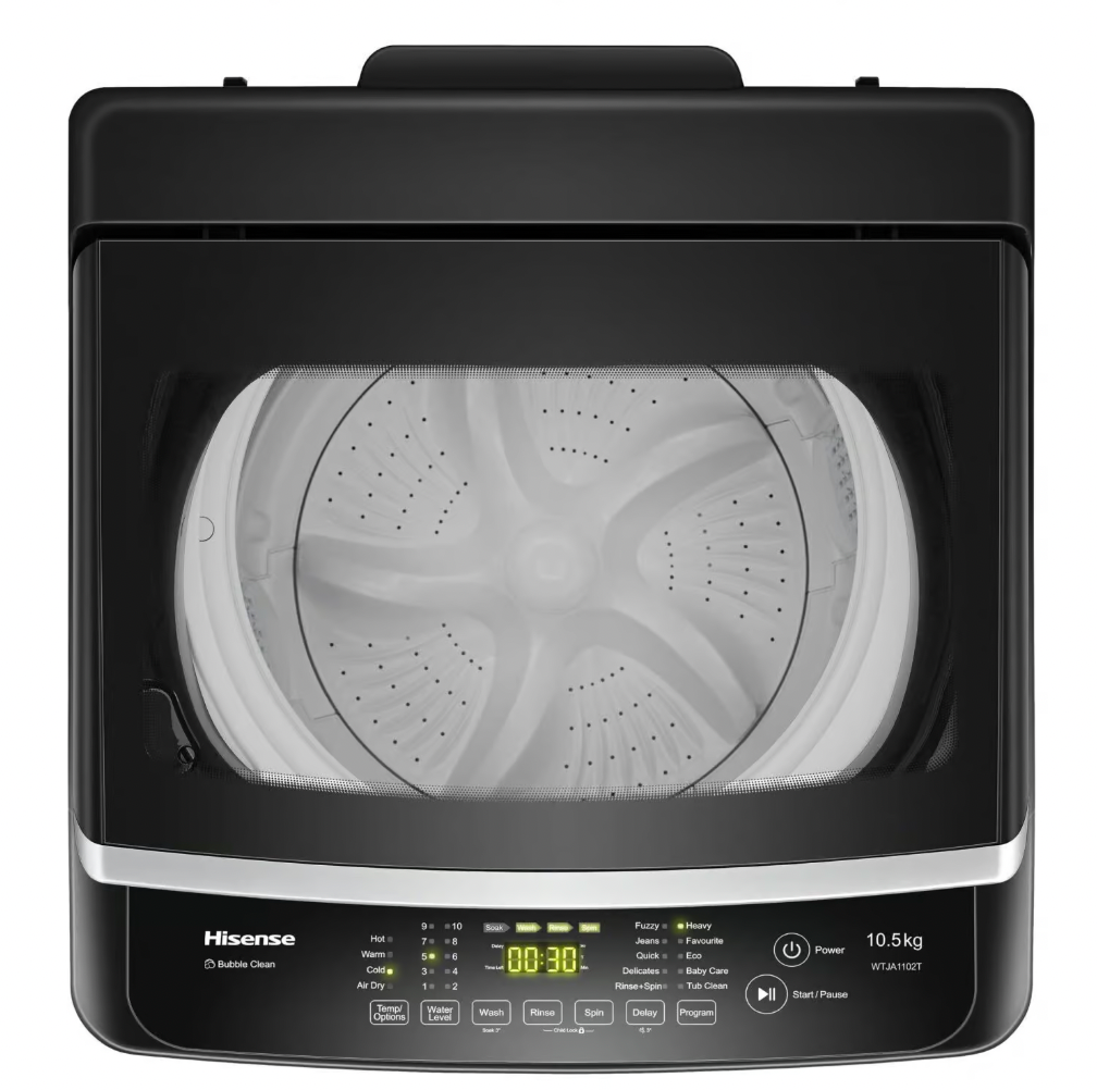 Hisense Washing Machine WTJA11112A - 10.5KG Top-loading Washing Machine