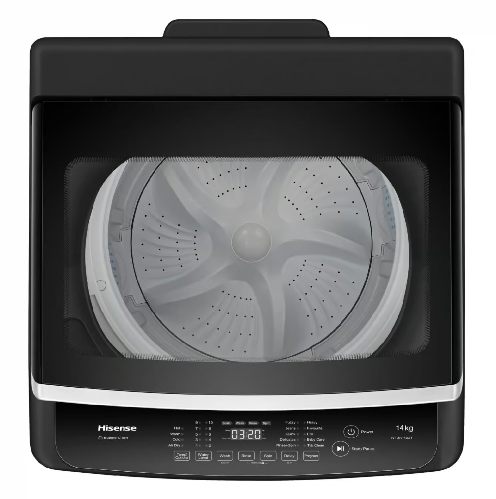 Hisense Washing Machine WTJA1402T - 14KG Top-loading washing machine, fully automatic
