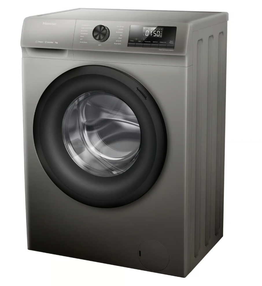 Hisense Washing Machine WFQP9012VMT - 9KG Front Loading  Invertermotor Automatic Silver