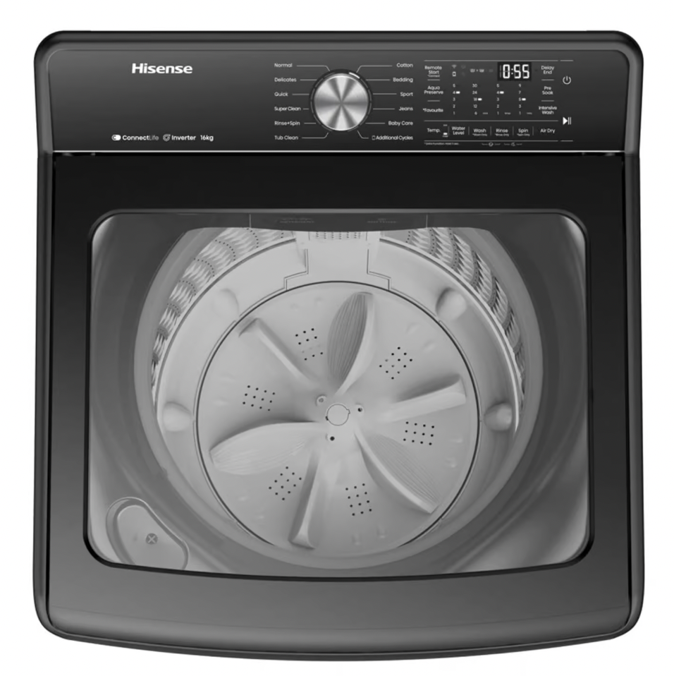 Hisense Washing Machine WT5T1625DT - 16KG Top-loading washing machine, fully automatic