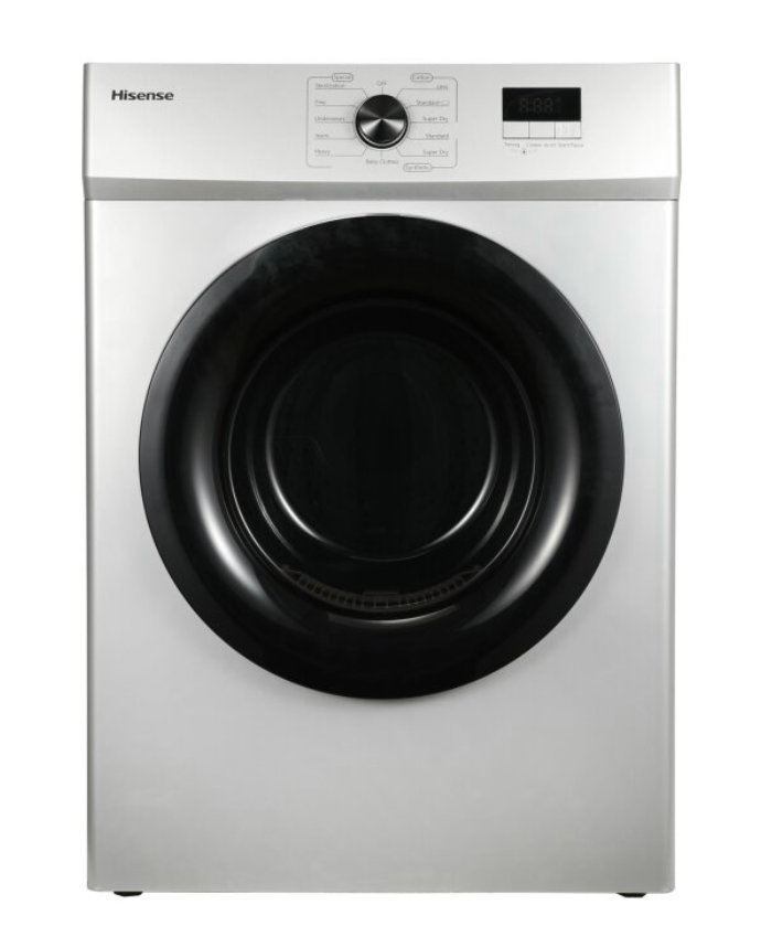 Hisense Washing Machine DV1W801US1 - 8KG Air vented dryer, silver
