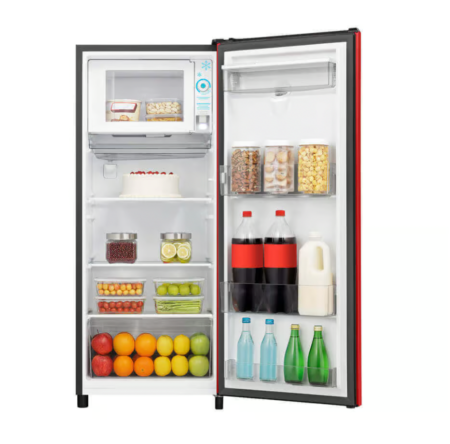 Freezer H235RRE-WD - HISENSE 172L RED SINGLE DOOR FRIDGE WD