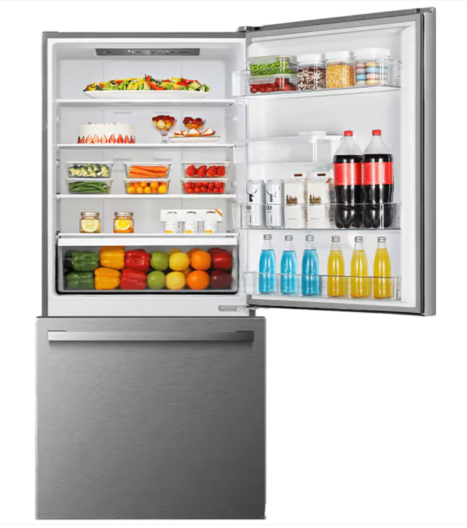 Freezer H620BSWD - 442L Brushed Stainless Steel,  Bottom Freezer