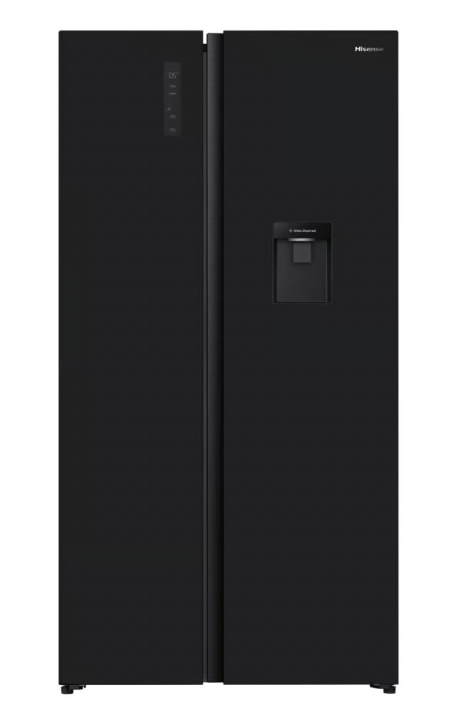 Freezer H680SMIB-WD - 514L Black Glass, Side by side refrigerator with water dispenser