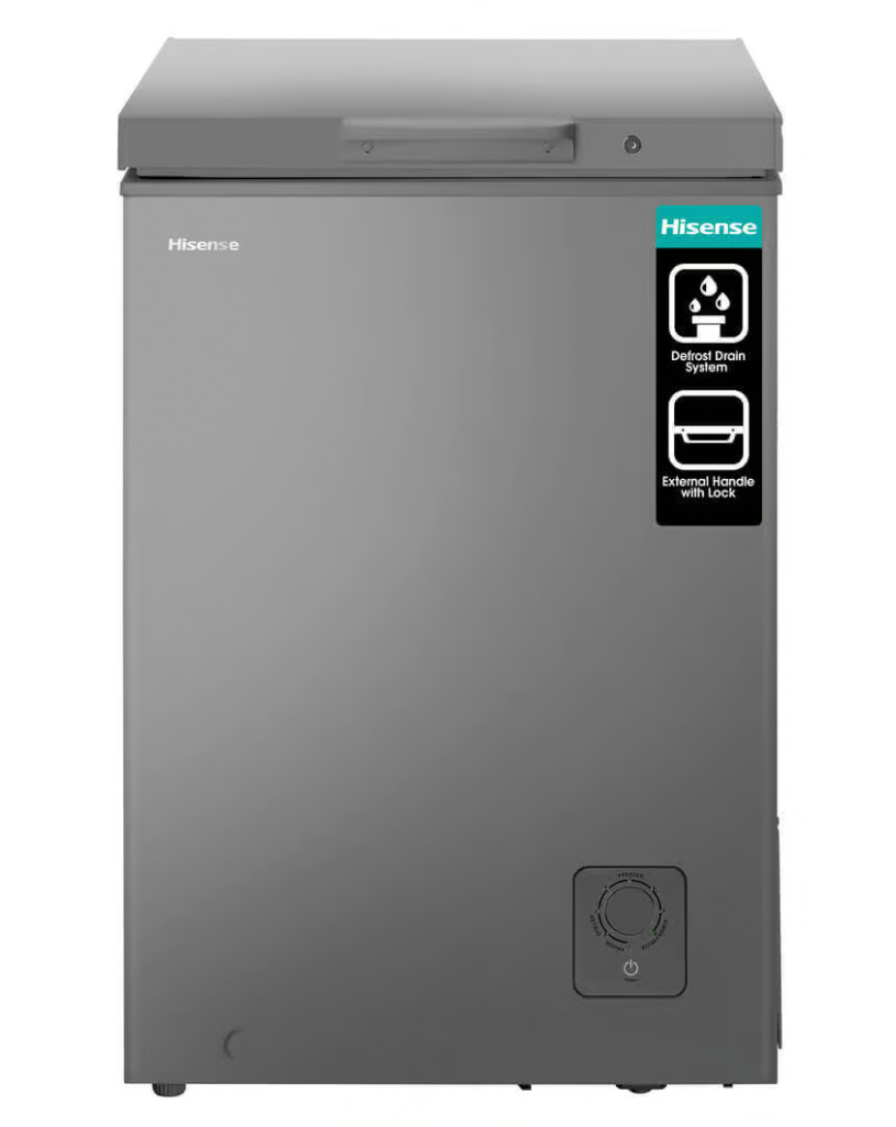 Hisense Chest Freezer H125CFS - 97L Chest Freezer, Silver, Euro A