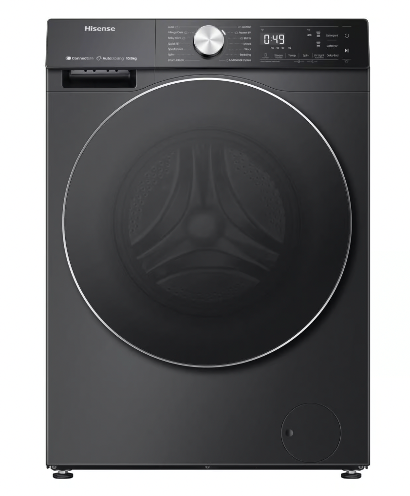 Hisense Washing Machine WF5S1245BB - 12KG FULLY AUTOMATIC PREMIUM BLACK