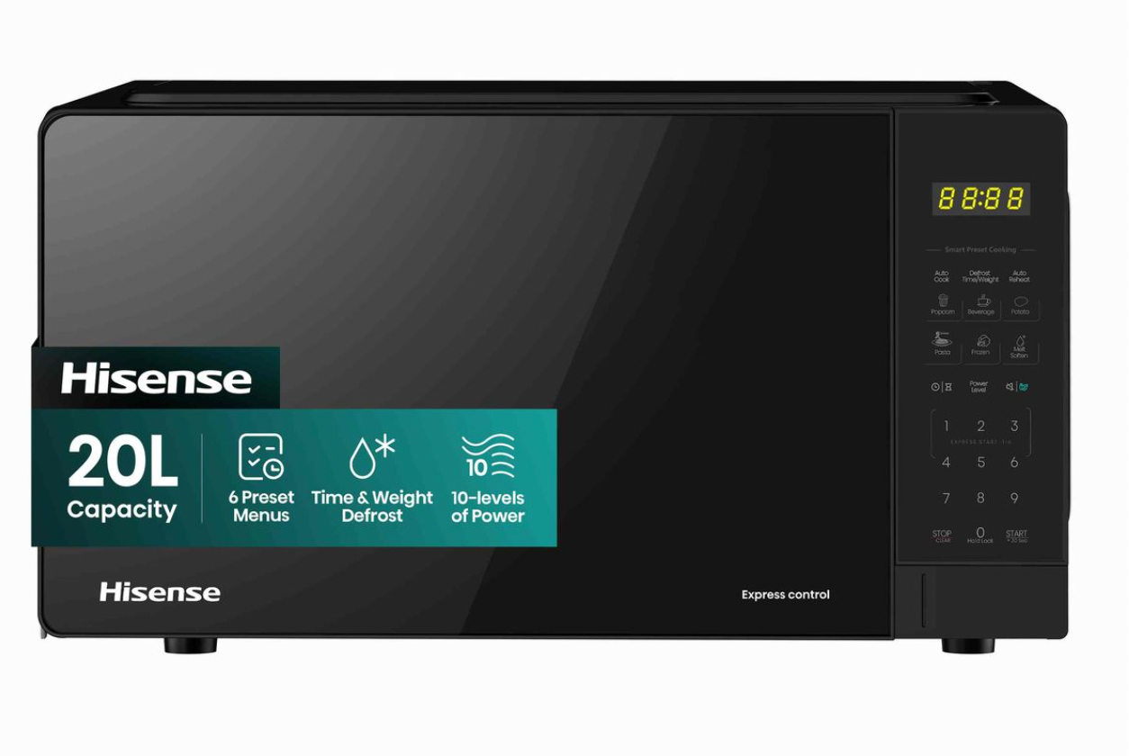 Hisense Microwave & Airfryers H20MOBS15 - 20L microwave oven, digital control, black mirror